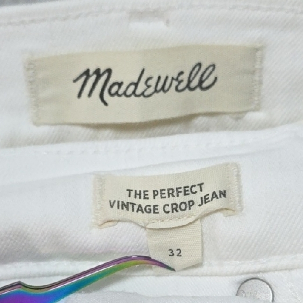 Madewell | The Perfect Vintage Crop, Raw Hem Size 32 Taper Fit Mom Jean - Picture 2 of 8